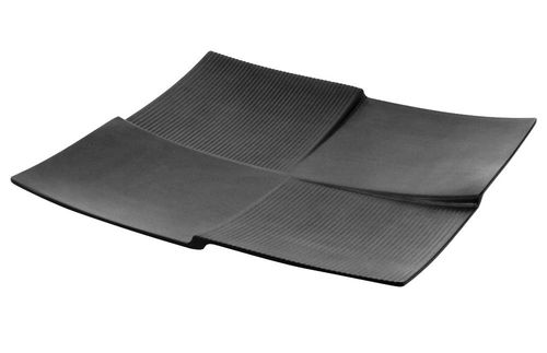 Prato Quadrado Melamina Preto 28cm Gx5379 Gourmet Mix