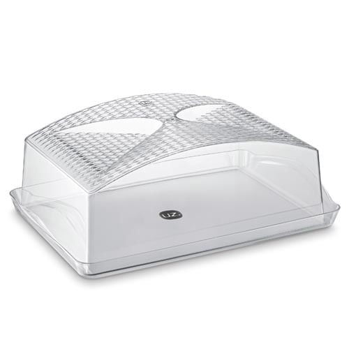 Boleira Retang. Plastico C/Tampa 40x27x14,5cm (661- Tr) Uz