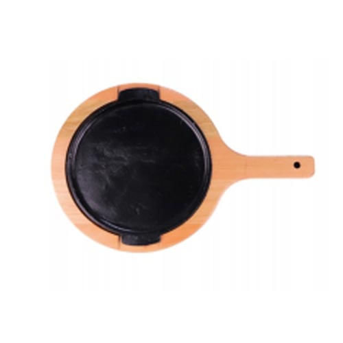 Tabua Redonda Madeira C/Chapa De Ferro 39x25x28  Ref.4045 Ms