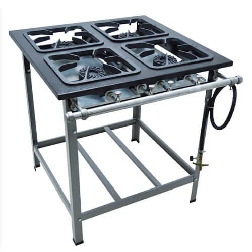 Fogão 4 Bocas 30x30 P5 Alta Pressão M14 Metalmaq