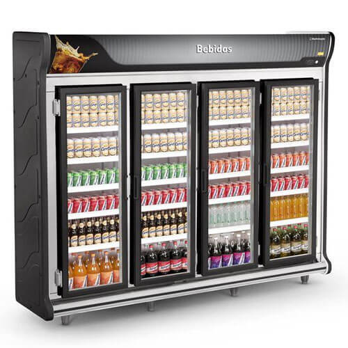 Vitrine Refrigeradora Vertical Asv 4 Portas 2500w Preto 220v Refrimate