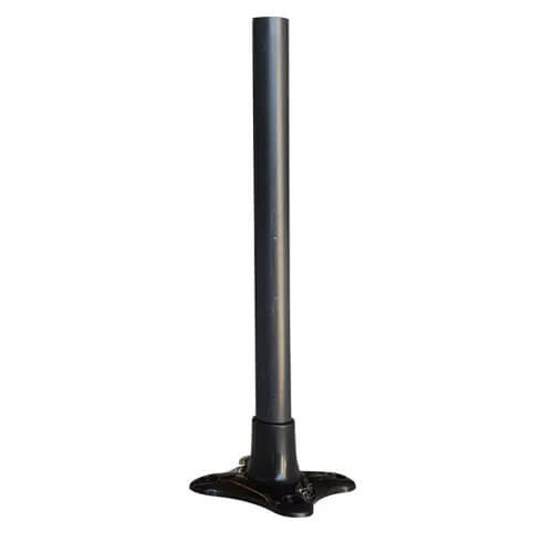 Base Reta C/ Haste Plastico  25cm Preta P/ Suporte Bobina Estrela Ebp