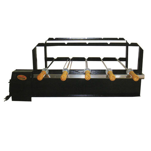 Churrasqueira Kit Giratório Aço Carbono Alc5 Espetos 127v Metal Grill