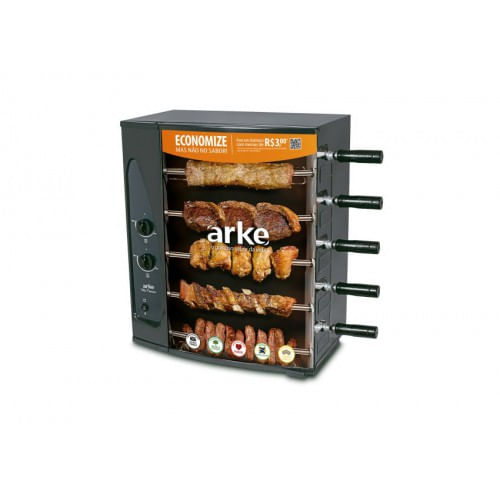 Churrasqueira A Gas Vitta Premium 05 Espetos Bivolt  Arke