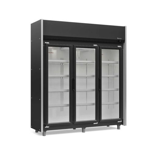 Balcao Refrigerado Expositor Vertical Geas Preto 3 Portas 1,83mt Gelopar