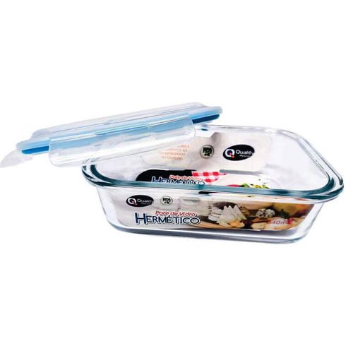 Pote Hermetico Retangular 640ml Qhouse