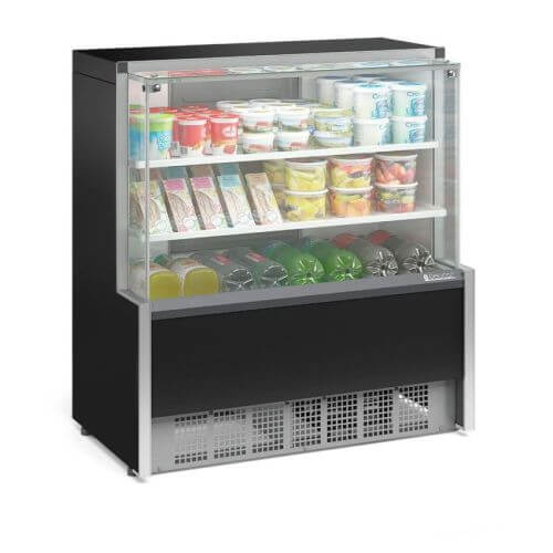 Vitrine Refrigerada Gpda-110r Preto C/ Led 2 Placa Fria 127v Aurora Gelopar