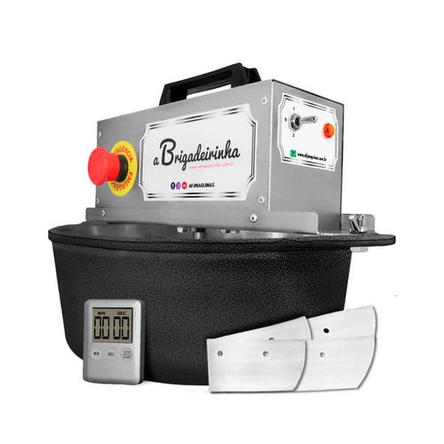 Panela De Mexer Doce 28cm Preta 5lt Bivolt + Temporizador Afj