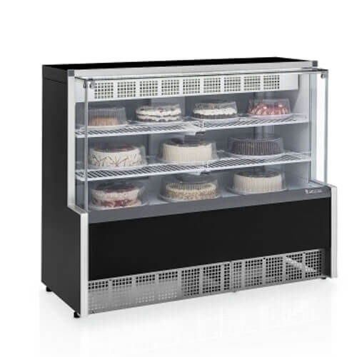 Vitrine Refrigerada Confeitaria Gpea-1.40r Preto 220v Aurora Gelopar
