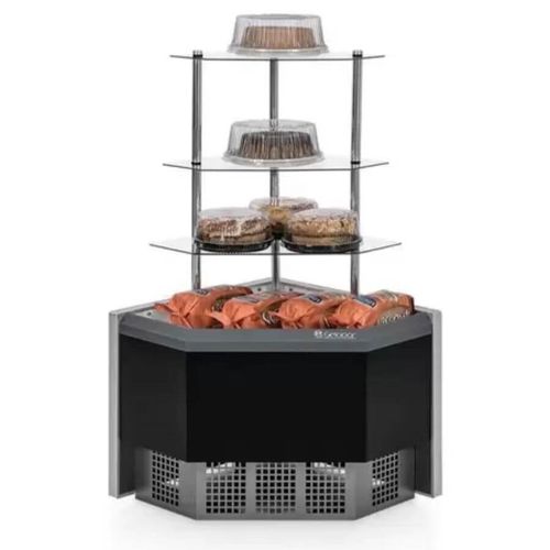 Vitrine Neutra Curva Prateleira Mpca-090p/Pr Aurora Gelopar