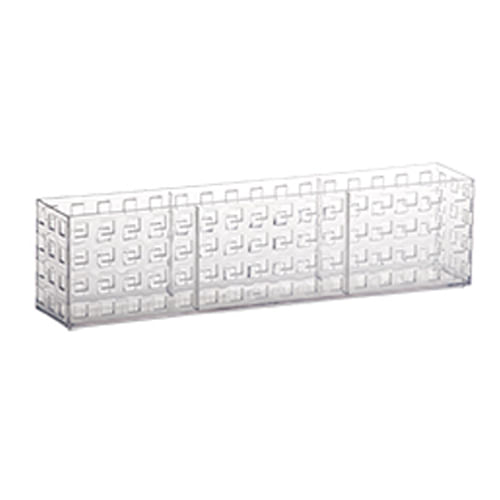 Organizador Empilhavel Quadr.(839) Plast. Cr 32x5,7x8cm Paramount