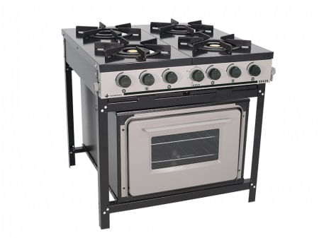 Fogão 30x30 4 Bocas C/Forno Modelo Bravo Br4bf Venancio