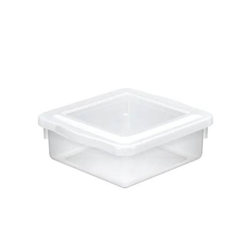 Caixa Plastica 2,5lt 21,5x21,5x8,2cm C/ Tampa 0707 Pleion