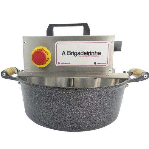 Panela De Mexer Doce 32cm Preta 8lt Bivolt + Temporizador Afj
