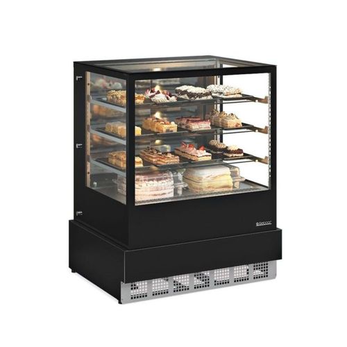 Vitrine Refrigerada Ar Forçado Gger100 Preto Vidro Reto 220v Gelopar