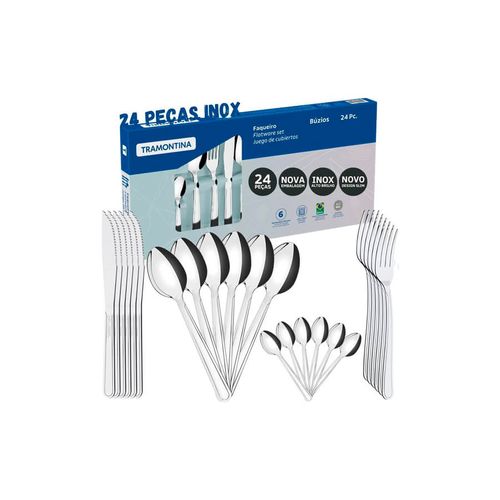 Conj. Talheres Inox 24 Pcas Buzios Tramontina