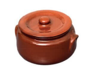 Caçarola Louça Número 06 18x27 9lt Código 1706 C/Tampa E Asa Motta