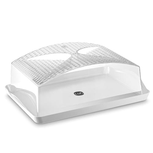 Boleira Retang. Plastico C/Tampa 40x27x14,5cm (661- Br) Uz