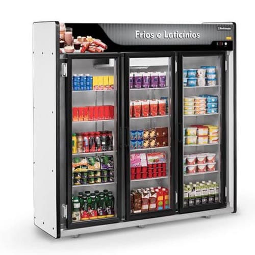 Vitrine Refrigerada Vertical Asflp-Plus 3 Portas 1.83mt Preta 220v Refrimate