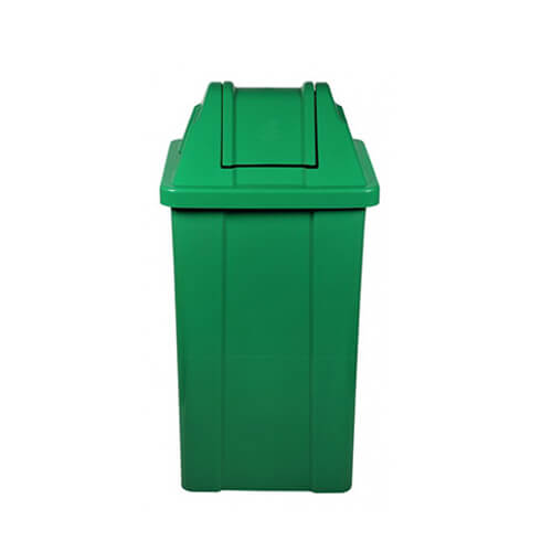 Cesto Quadrado 25lt C/Tampa Vai Vem Verde Jsn
