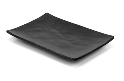 Travessa Sushi Melamina Preto 20x14cm Gx5362 Goumert Mix