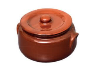 Caçarola Louça Número 04 14x21 4.1lt Código 1704 C/Tampa E Asa Motta