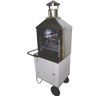 Carrinho Churrasco Coifa Galvanizada 60x50 C.C.0  Metal. Alsa