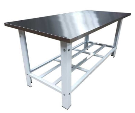 Mesa Panificadora 1.50x50cm Tampo Inox Desmontavel Baronesa