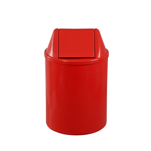 Cesto  12lt C/Tampa Vai Vem 29cm  Vermelho  Jsn