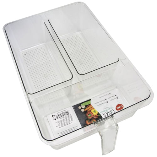 Cesto Organiz.Geladeira Plast. 32x20,5x9cm Ck3435 Clink