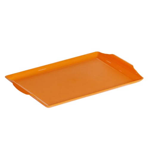 Bandeja Square Poliprop. 345x228x15mm Cod. 334  Laranja  Vemplast