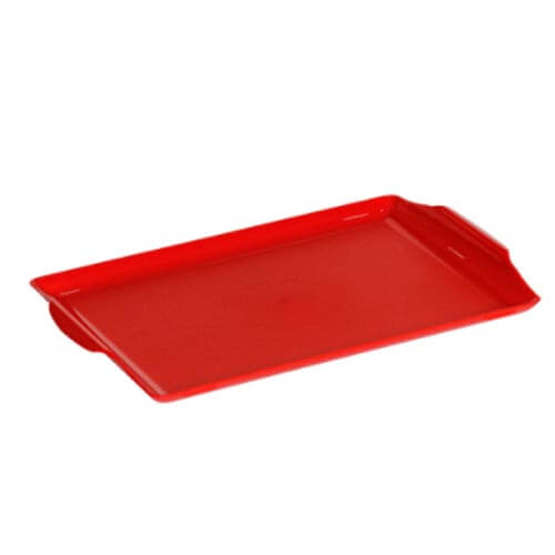 Bandeja Square Poliprop. 345x228x15mm Cod. 337 Vermelha  Vemplast