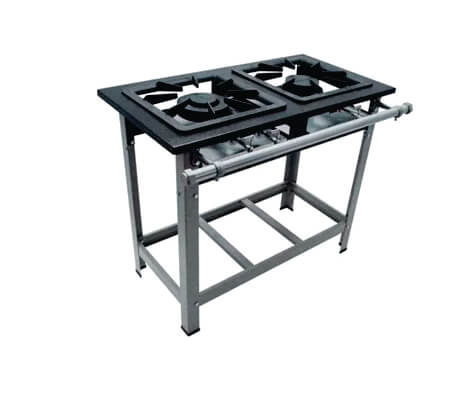 Fogao 2 Bocas 40x40 2 Queimadores Duplo P/ Panela 9834 Master Cristal Aco