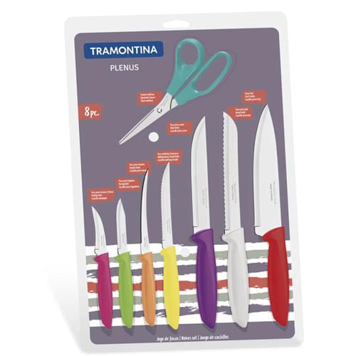 Conj. Facas 8pçs Plenus Mis. Lamin.Inox 23498917 Tramontina
