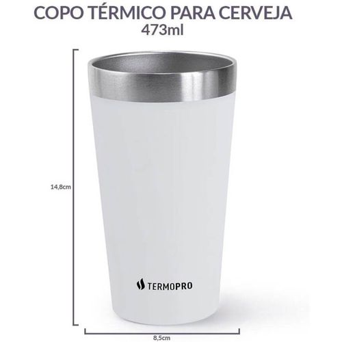 Copo Termico Cerveja Sem Tampa 473ml Termopro