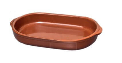 Assadeira Louça Marrom Número 00 23x12x5 Código 1801 Motta