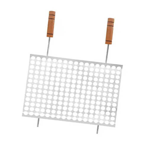 Grelha Tela  Moeda  Aço Carbono Cromado 50x40cm Ga144