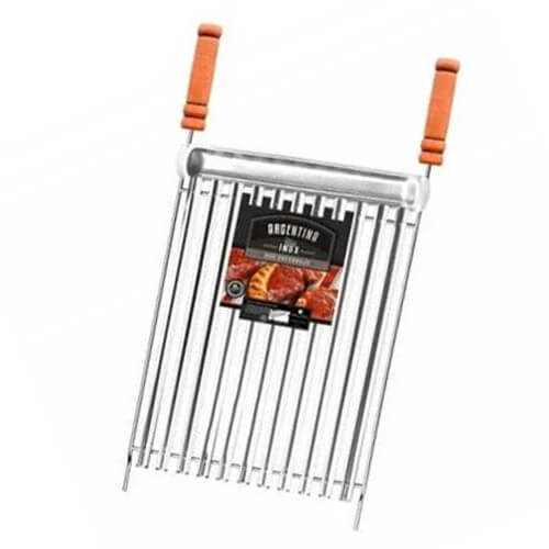 Grelha Parrilha Argentina Inox  40x50cm C/ Calha Gr0100