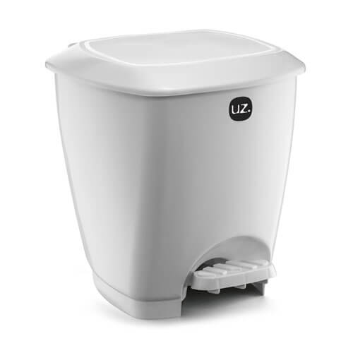 Lixeira Plastico Pedal 12lt Branca  (519-Br ) Uz