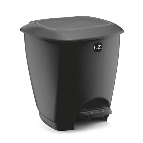 Lixeira Plastico Pedal 12lt Preto  (519-Pr) Uz