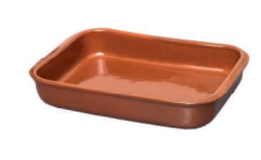 Assadeira Louça Marrom Retangular Código 1831 26x13,5x5 Motta