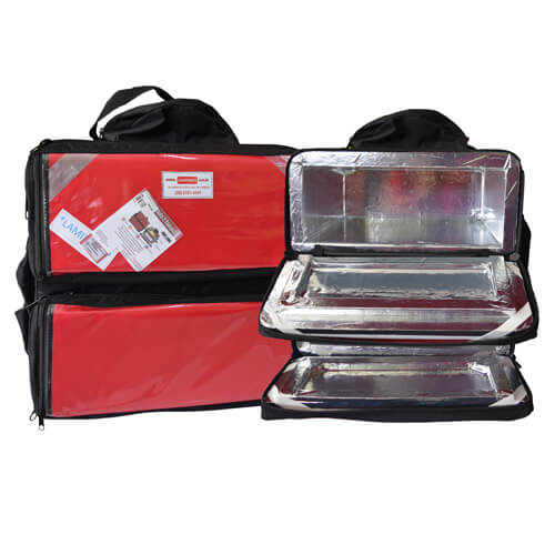 Mochila Motoboy P/ Transporte Pizza C/ 2 Tampas  Ref.198  Revestimento Metalizado