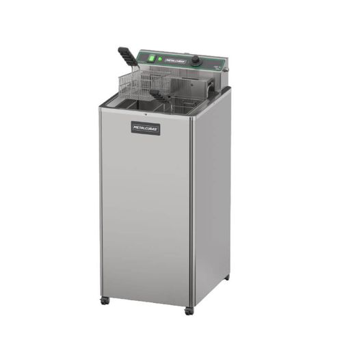 Fritadeira Oleo Zona Fria  15lt Foe 15 Piso 8000w  Inox 220v Metalcubas