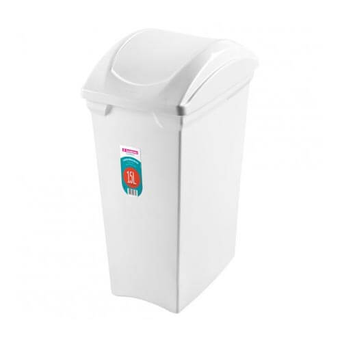 Lixeira Plástico Basculante 15l Branca Código Sr62/1 Sanremo
