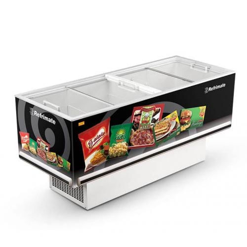 Ilha Eip-2000 Plus Vidro Reto Preto Adesivo 127v Refrimate
