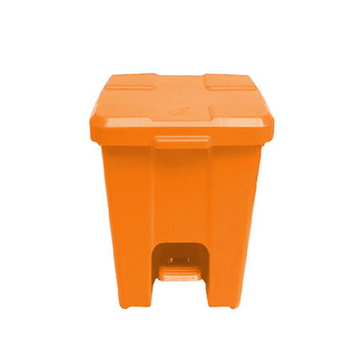 Cesto De Pedal Quadrado Plastico 30lt  P30l- Laranja  Jsn