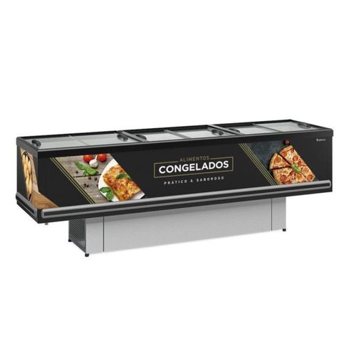Ilha  Dupla Acao  Gesv 2.90r/ Preto Vidro Reto Gelopar