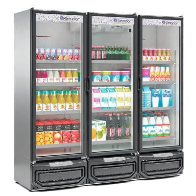 Refrigerador Vertical  3portas Gcvr-1450/Ti 220v  Gelopar