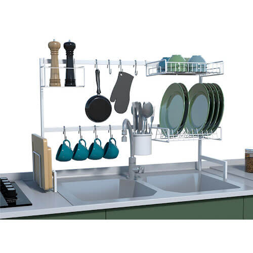 Kit Cozinha 82cm Aço Branco 82x33,6x53,5cm Or0011 Dicarlo