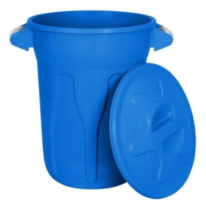 Lixeira Plastico Redonda 40lt C/ Tampa  Cr40a  Azul Jsn